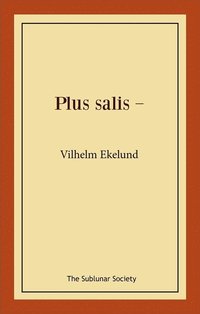 bokomslag Plus salis -