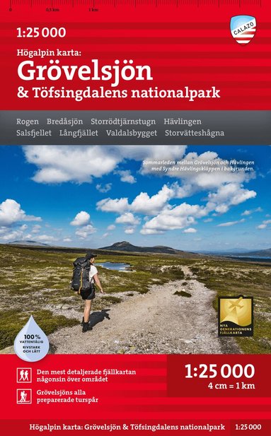 Grövelsjön & Töfsingdalens nationalpark 1:25.000, Övrigt