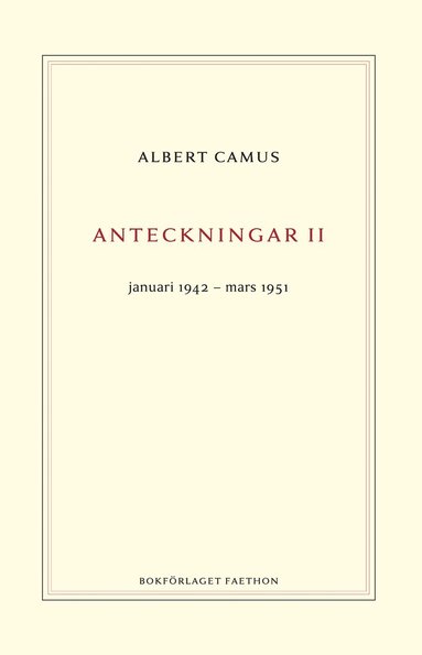 bokomslag Anteckningar 2 : januari 1942-mars 1951