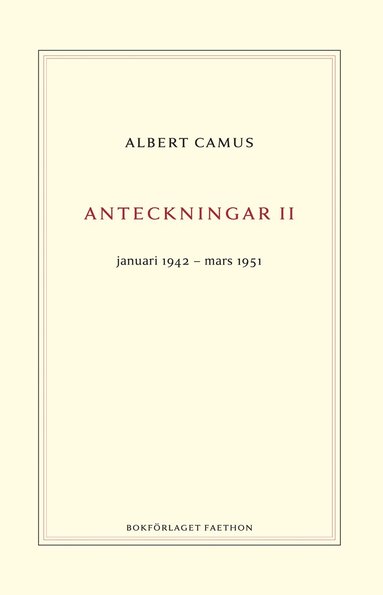 bokomslag Anteckningar 2 : januari 1942-mars 1951