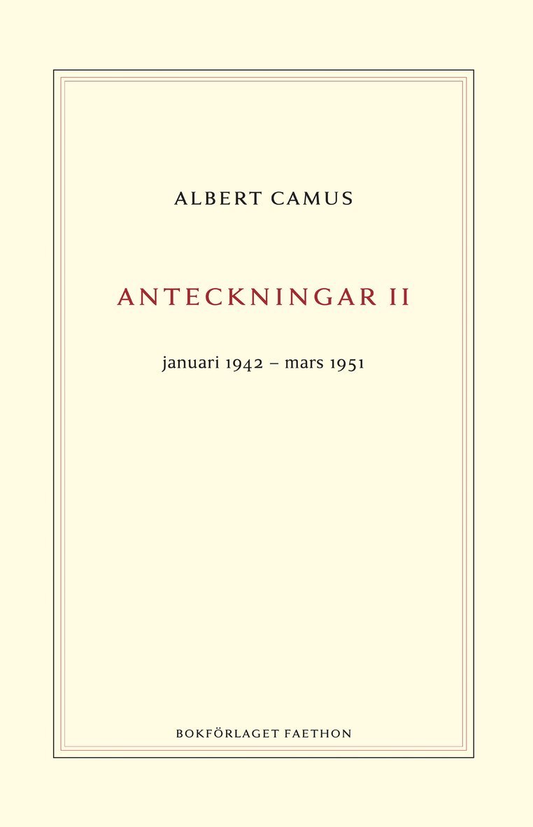 Anteckningar 2 : januari 1942-mars 1951 1