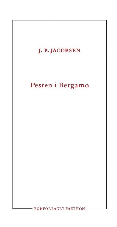 bokomslag Pesten i Bergamo