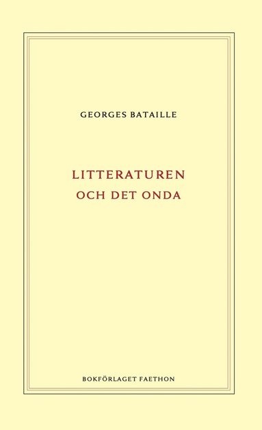 bokomslag Litteraturen och det onda