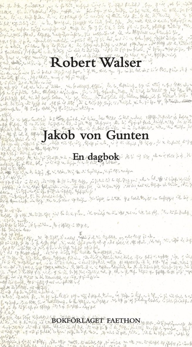 Jakob von Gunten : en dagbok 1