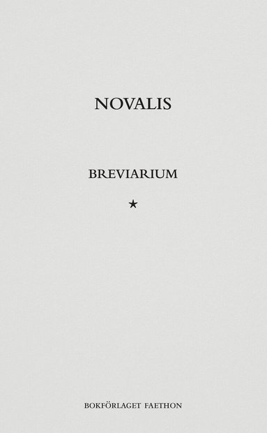 Novalis - Breviarium, Häftad