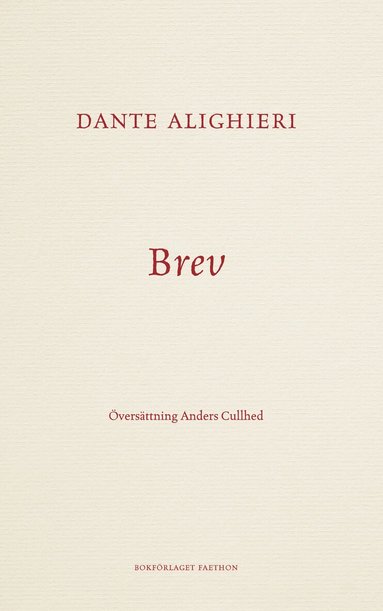 Dante Alighieri - Brev, Inbunden