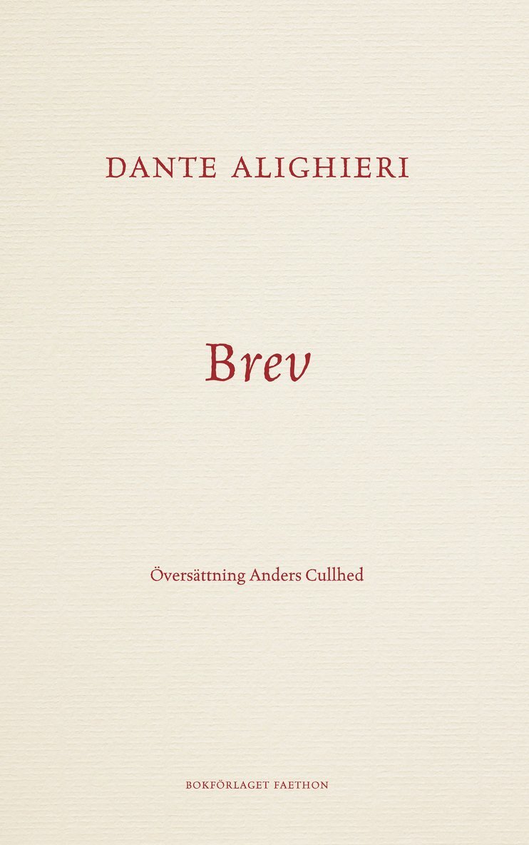 Dante Alighieri - Brev, Inbunden