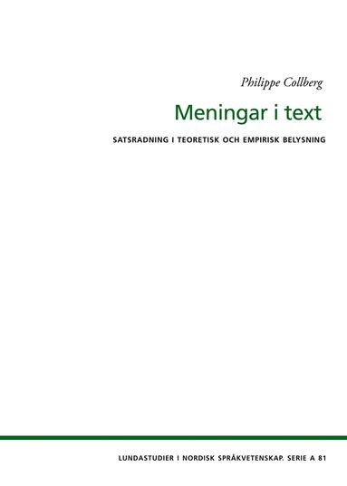 bokomslag Meningar i text