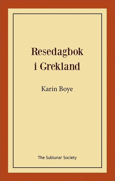 bokomslag Resedagbok i Grekland