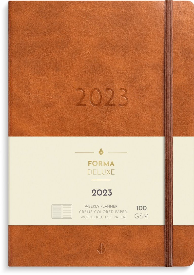 Kalender 2023 Stor Veckokalender Forma Deluxe brun 1