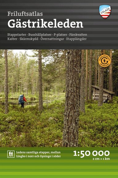 Friluftsatlas Gästrikeleden 1:50.000, Häftad