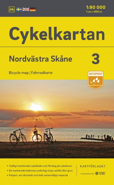 bokomslag Cykelkartan Blad 3 Nordvästra Skåne 2023-2025