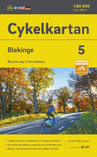 bokomslag Cykelkartan Blad 5 Blekinge 1:90000