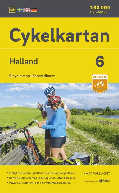 bokomslag Cykelkartan Blad 6 Halland 2023-2025