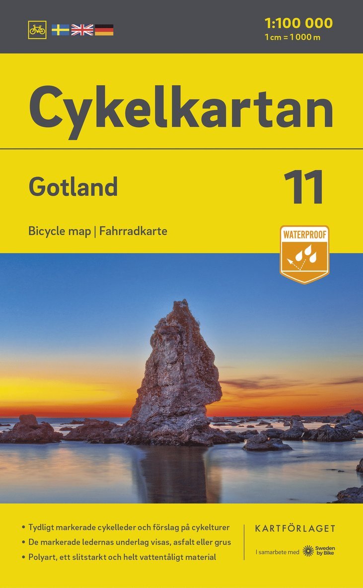 Cykelkartan Blad 11 Gotland, (skala 1:100 000) 2023-2025 1