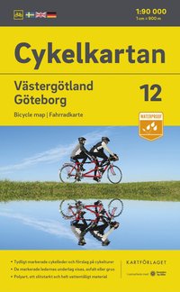 bokomslag Cykelkartan Blad 12 Västergötland/Göteborg 2023-2025