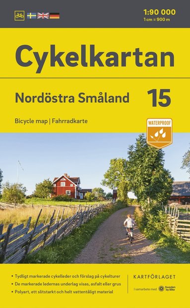 bokomslag Cykelkartan Blad 15 Nordöstra Småland 2023-2025