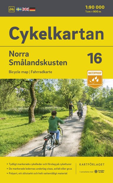 bokomslag Cykelkartan Blad 16 Norra Smålandskusten 2023-2025