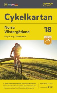 bokomslag Cykelkartan Blad 18 Norra Västergötland 2023-2025