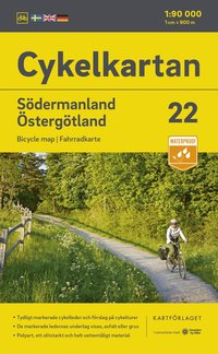 bokomslag Cykelkartan Blad 22 Södermanland/Östergötland 2023-2025