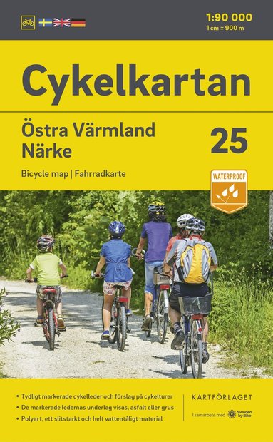 bokomslag Cykelkartan Blad 25 Östra Värmland/Närke 2023-2025