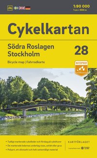 bokomslag Cykelkartan Blad 28 S:a Roslagen/Stockholm 2023-2025