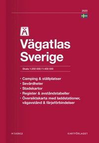 bokomslag M Vägatlas Sverige 2023 : Skala 1:250.000-1:400.000