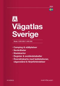 bokomslag M Vägatlas Sverige 2024