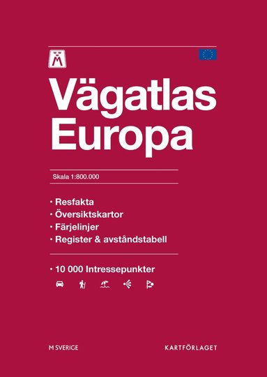 bokomslag M Vägatlas Europa Skala 1:800 000