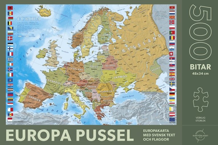 Pussel 500 bitar Europa, Övrigt