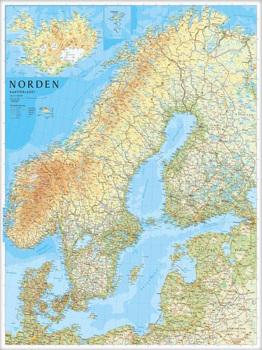 bokomslag Scandinavia & Iceland wall map