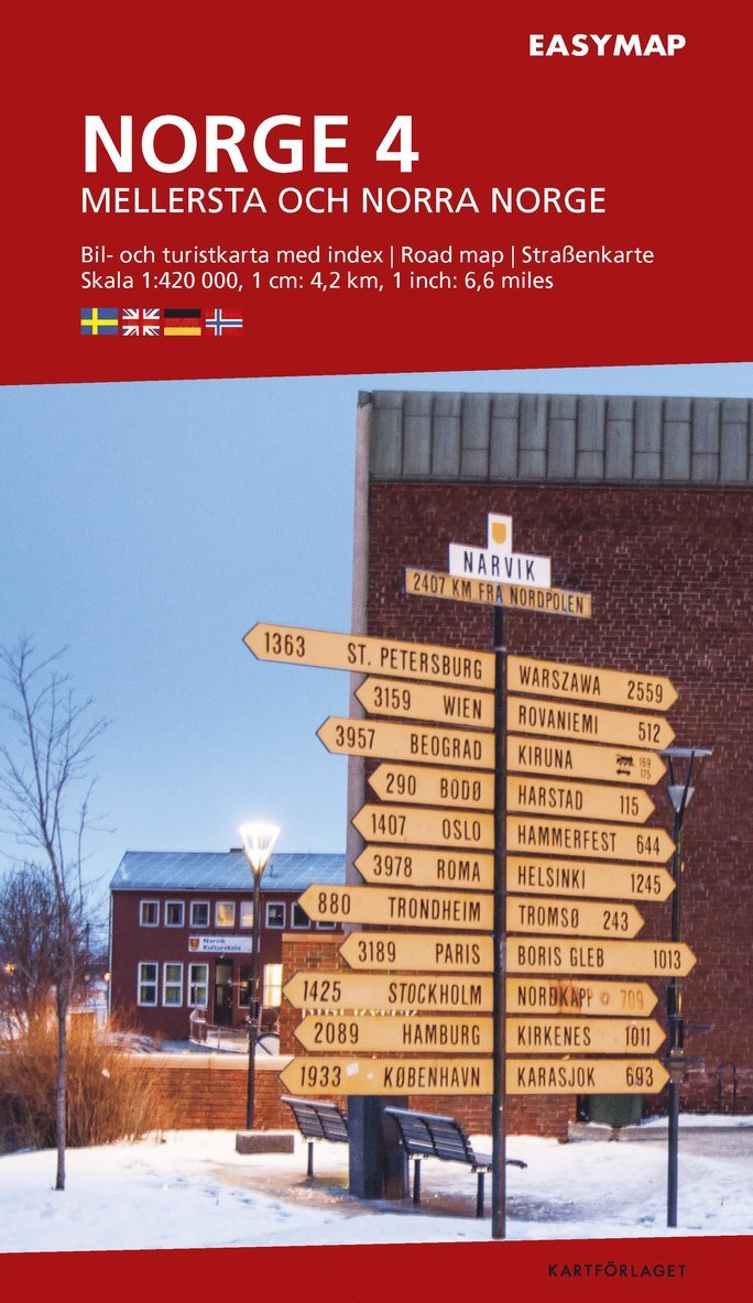 Mellersta och N. Norge 4 EasyMap, 1:420 000, Övrigt