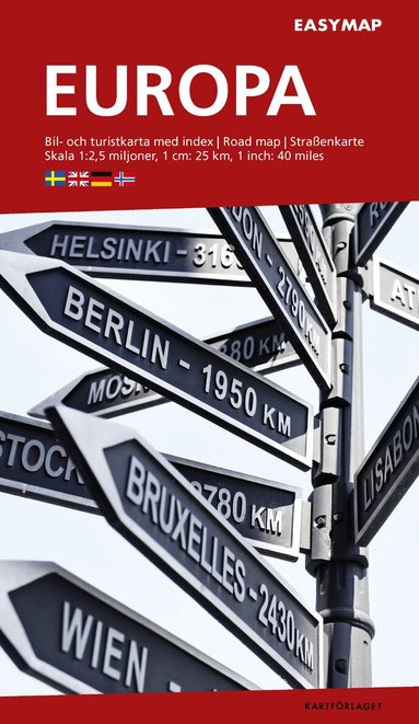 Europa Easymap Kartförlaget 1:2,5m, Övrigt