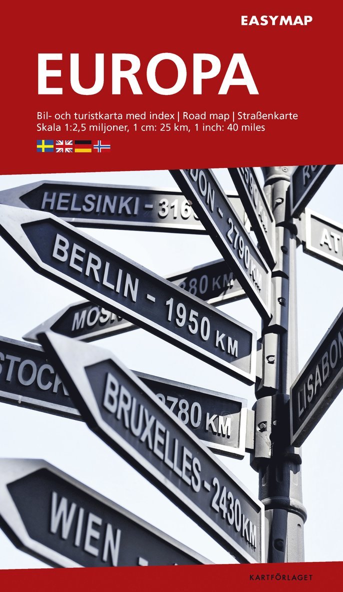 Europa Easymap Kartförlaget 1:2,5m, Övrigt
