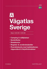 bokomslag M Vägatlas Sverige 2025