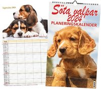 bokomslag Söta valpar Planeringskalender 2024