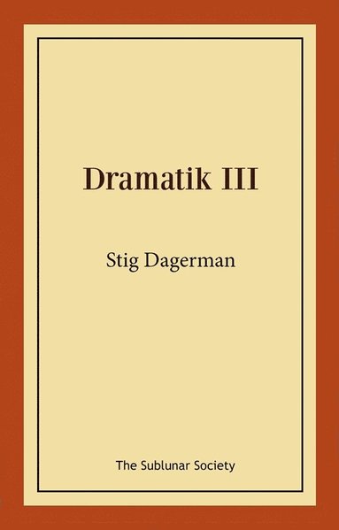 bokomslag Dramatik III