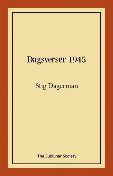 bokomslag Dagsverser 1945