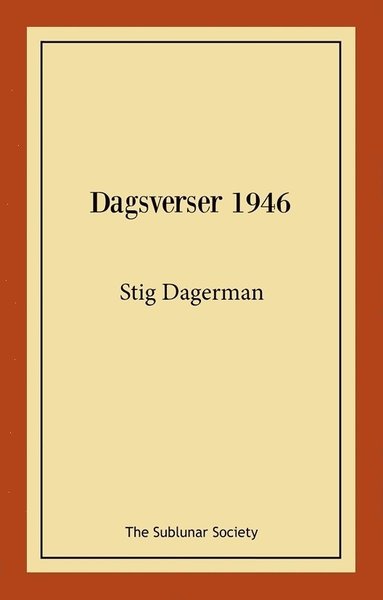 bokomslag Dagsverser 1946