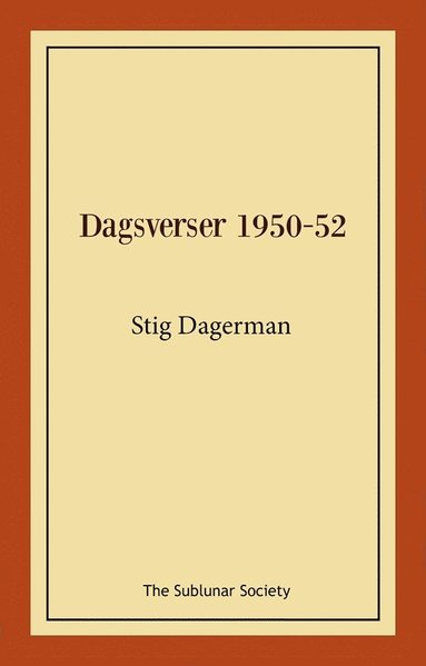 bokomslag Dagsverser 1950-52