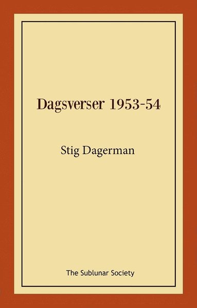 bokomslag Dagsverser 1953-54