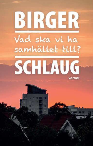 Birger Schlaug - Vad ska vi ha samhället till?, Häftad