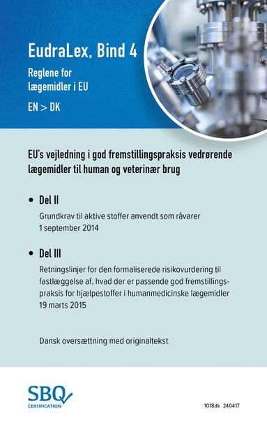 bokomslag EU GMP Guide Part II EN/DK