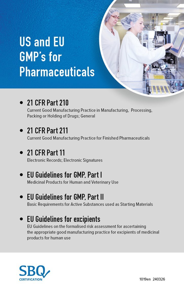 US and EU GMP's  for pharmaceuticals (Multi GMP booklet) 1