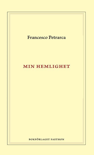 Francesco Petrarca - Min hemlighet, Inbunden