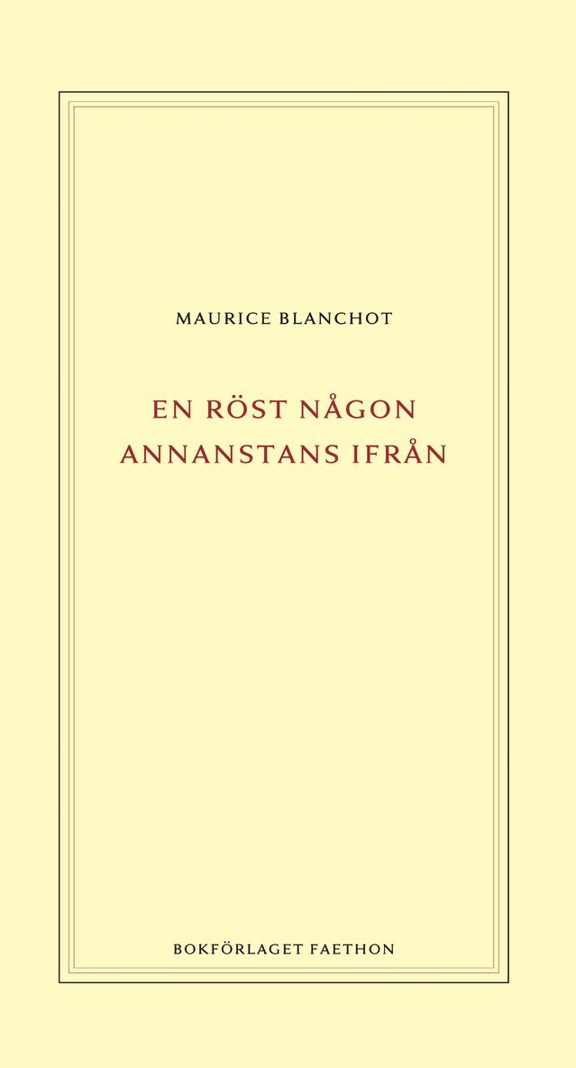 En röst någon annanstans ifrån