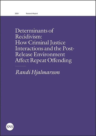 bokomslag Determinants of Recidivism