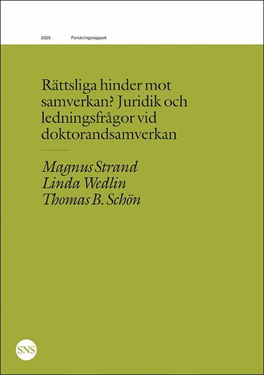 Thomas Schön, Linda Wedlin, Magnus Strand - Rättsliga hinder mot samverkan?, Häftad