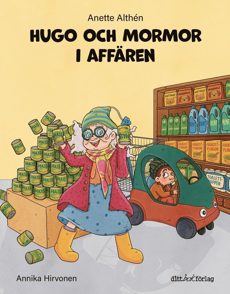 Anette Althén - Hugo och mormor i affären, Inbunden