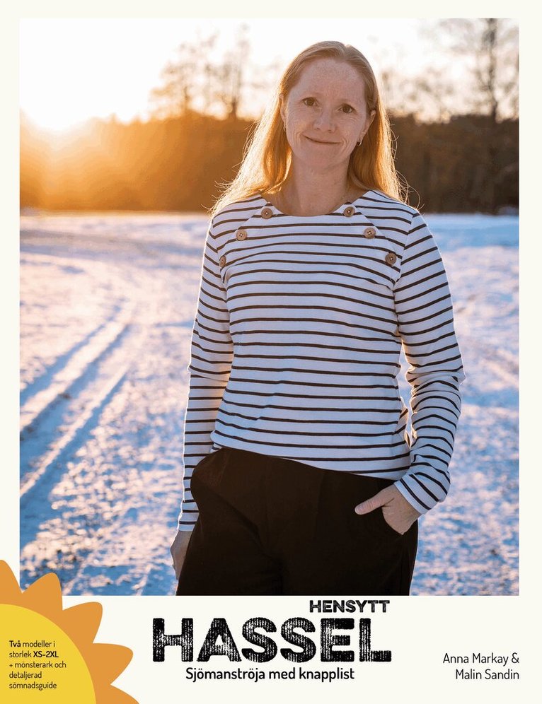 Hensytt Hassel : Sjömanströja med knapplist